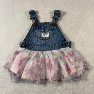 OshKosh B’gosh Baby Girl Overall Tulle Dress 6M